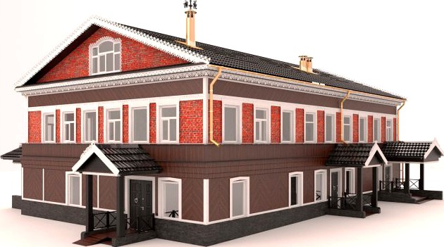 Wooden House 3D Model