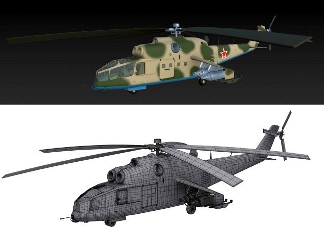 Russian military helicopter