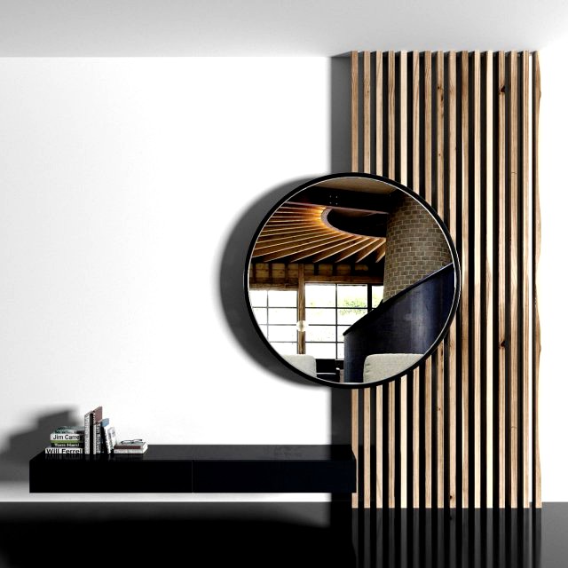 wooden planks and mirror