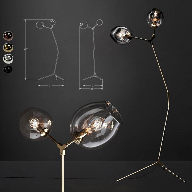 floor lamp branching bubble