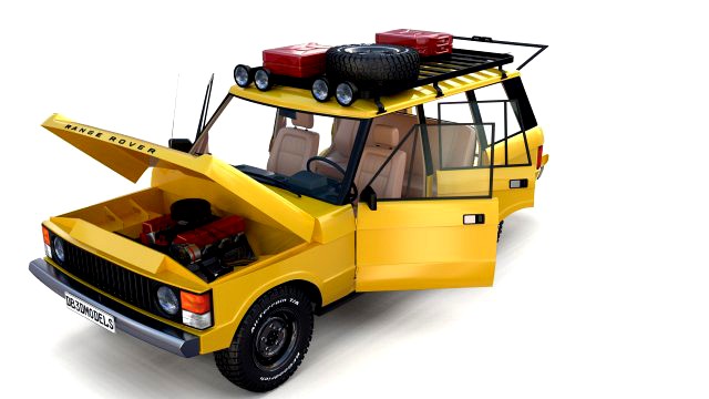 range rover classic with chassis and interior v2