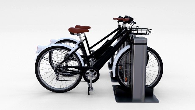 electric bicycle and station black