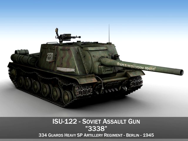 isu-122 - 3338 - soviet heavy self-propelled