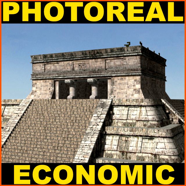 photoreal mayan temple