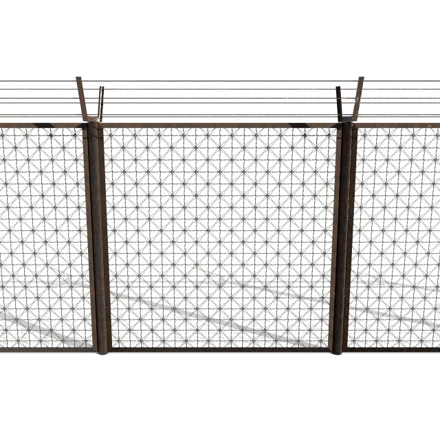 low poly modular fence 1
