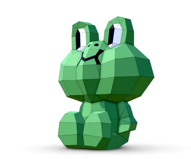 lowpoly frog leonardo