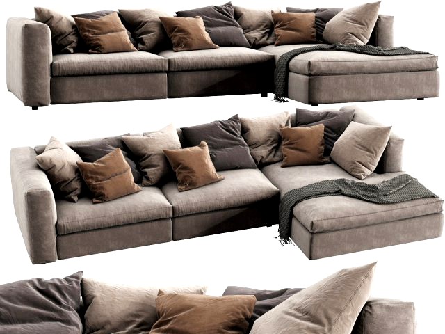 poliform dune with chaise lounge