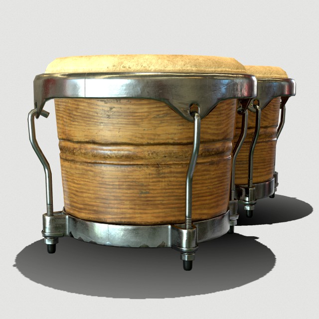 pbr bongo low poly