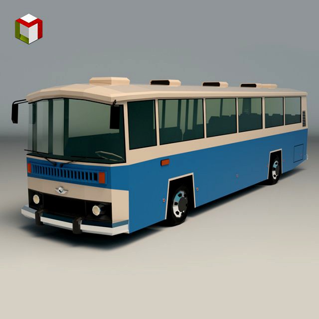 low poly city bus 03