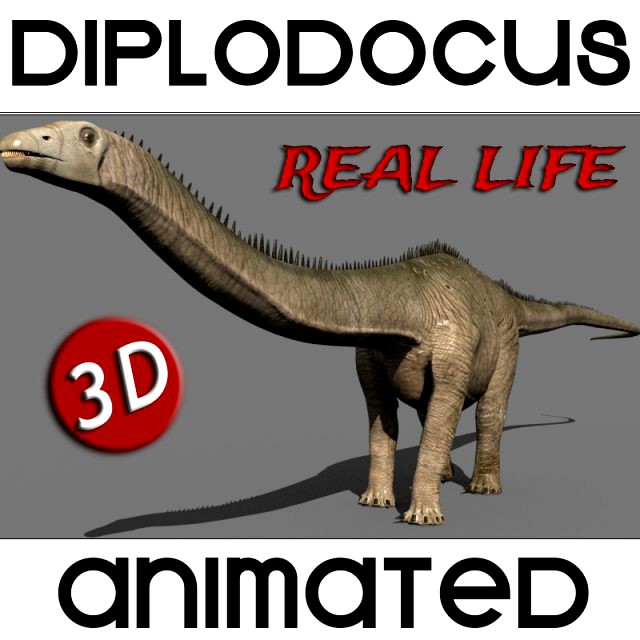 real life diplodocus dinosaur - animated