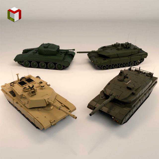 low poly tank pack 01