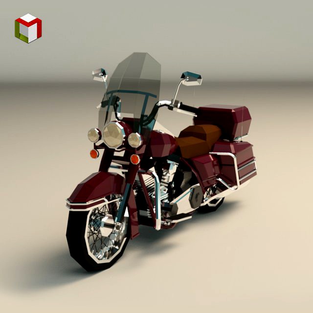 low poly motorcycle 05