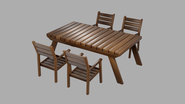 outdoor wooden patio dining set