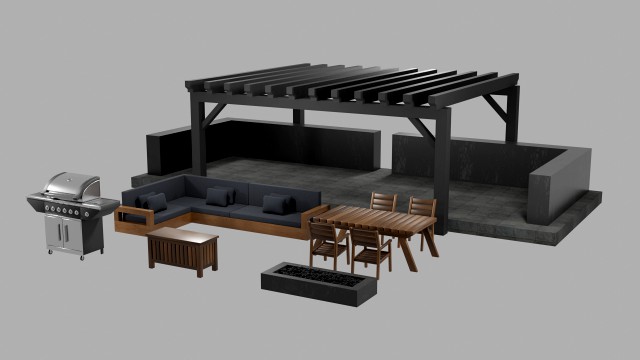 outdoor patio asset collection