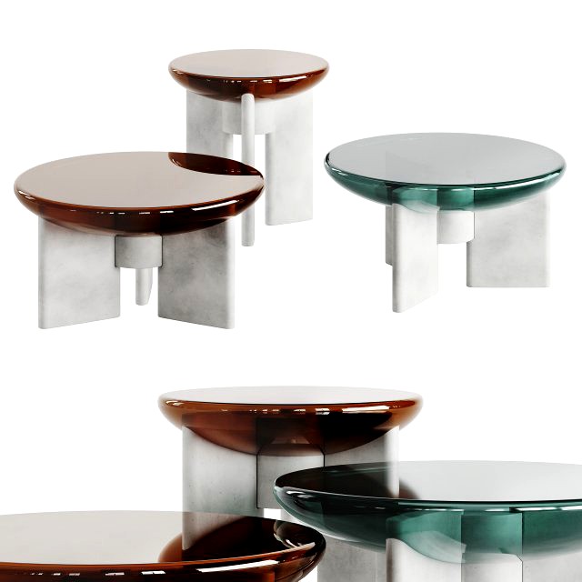 Paolo Castelli LENS Glass Coffee Tables