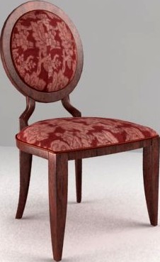 Antique chair armless 3D Model