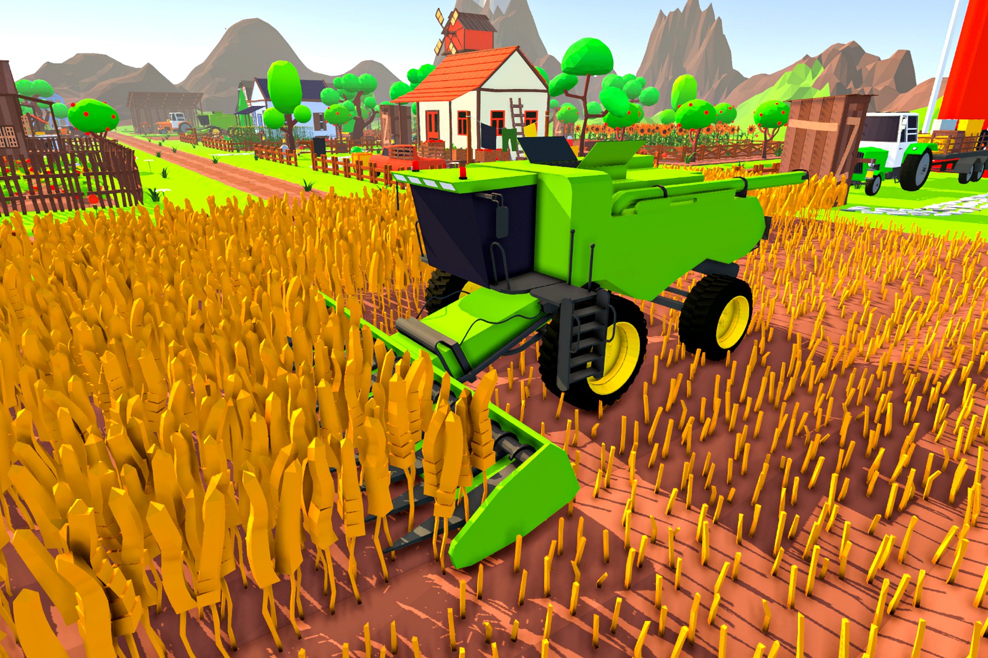 Low-poly Farm 3D Model