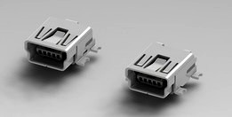 Two type of Mini USB Receptacle, Type B, 5 Pin