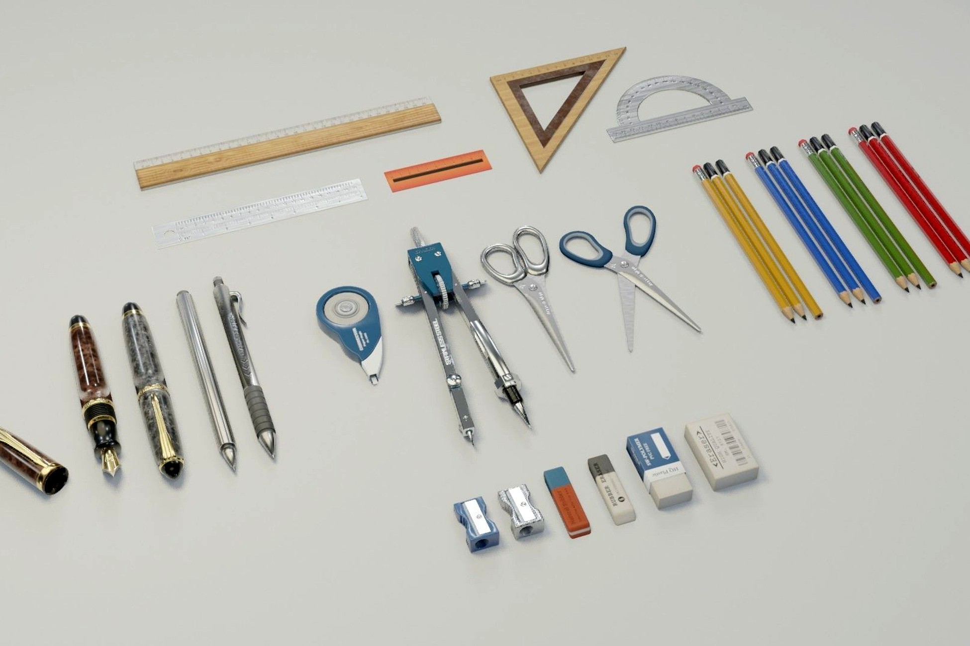 School Supplies 3D Model