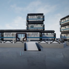 Modular SciFi Building Pack 3