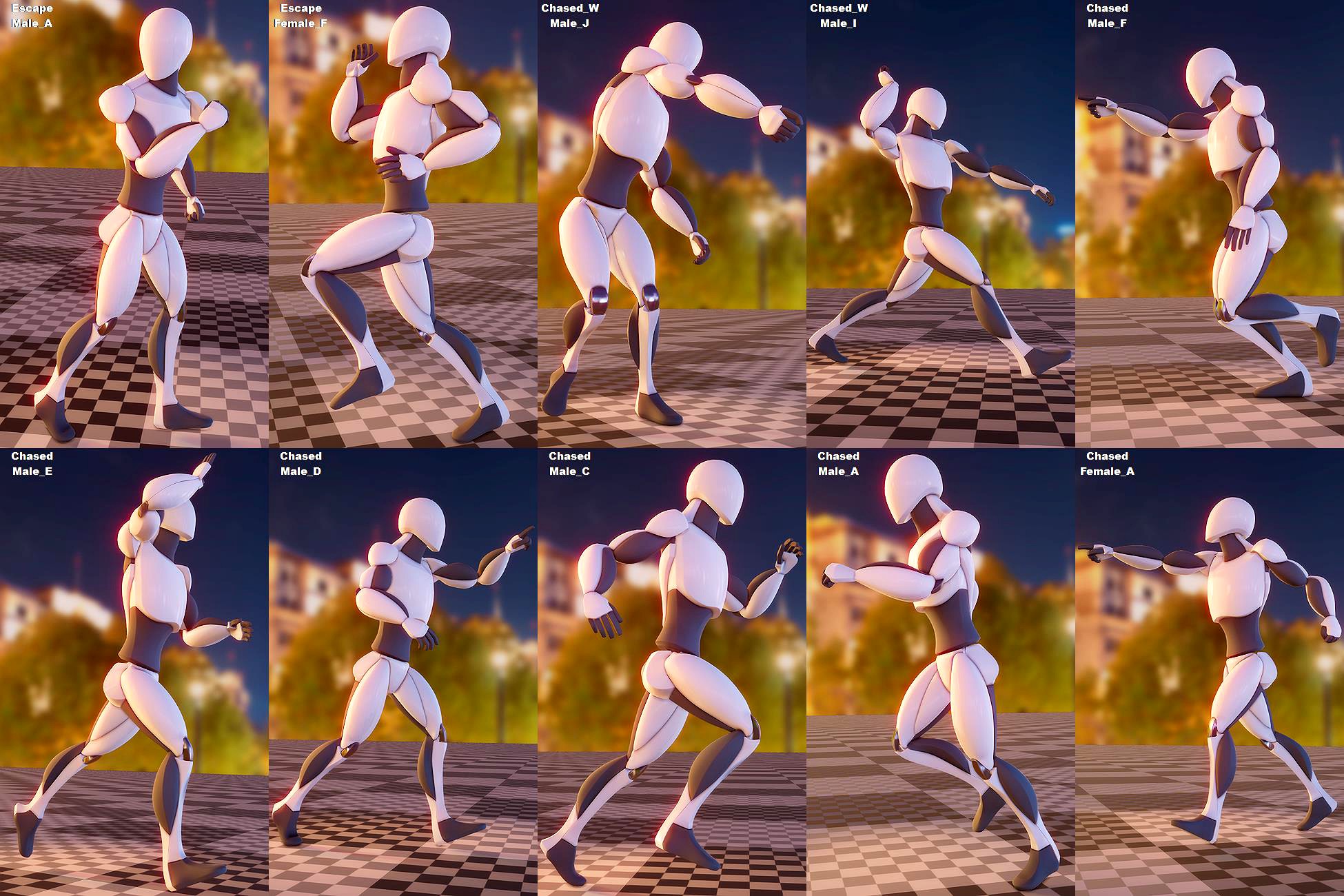 AA Chased Escape Animations Package