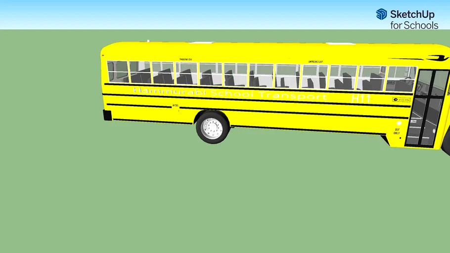 Hammurabi School Transport Bus H11 3d model
