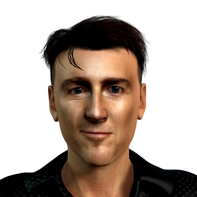 Edward Norton 3D Rigged model ready for animation