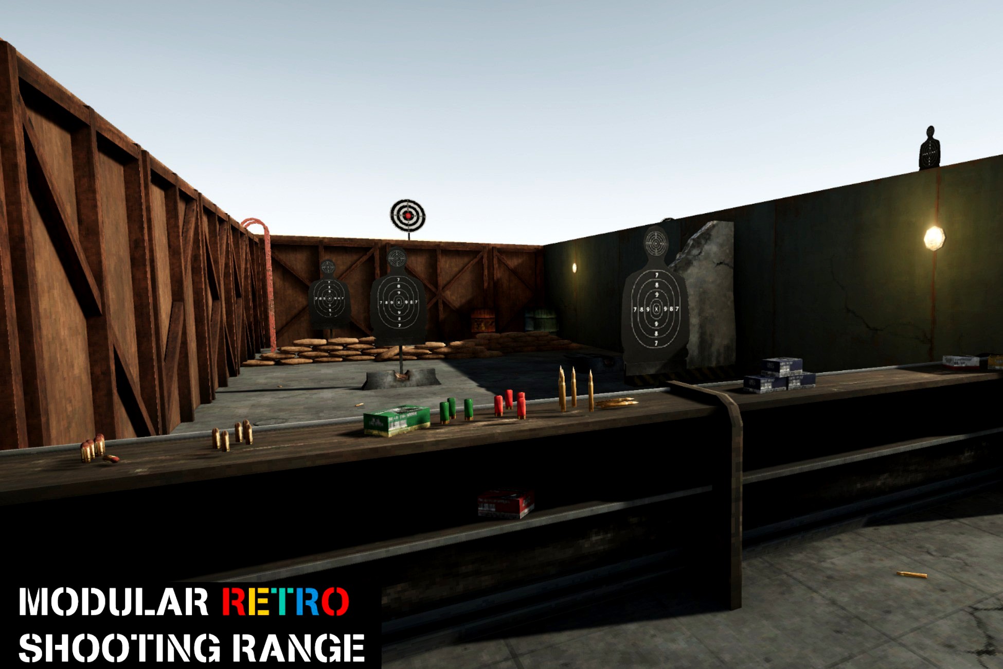 Modular Low Poly Shooting Range Kit