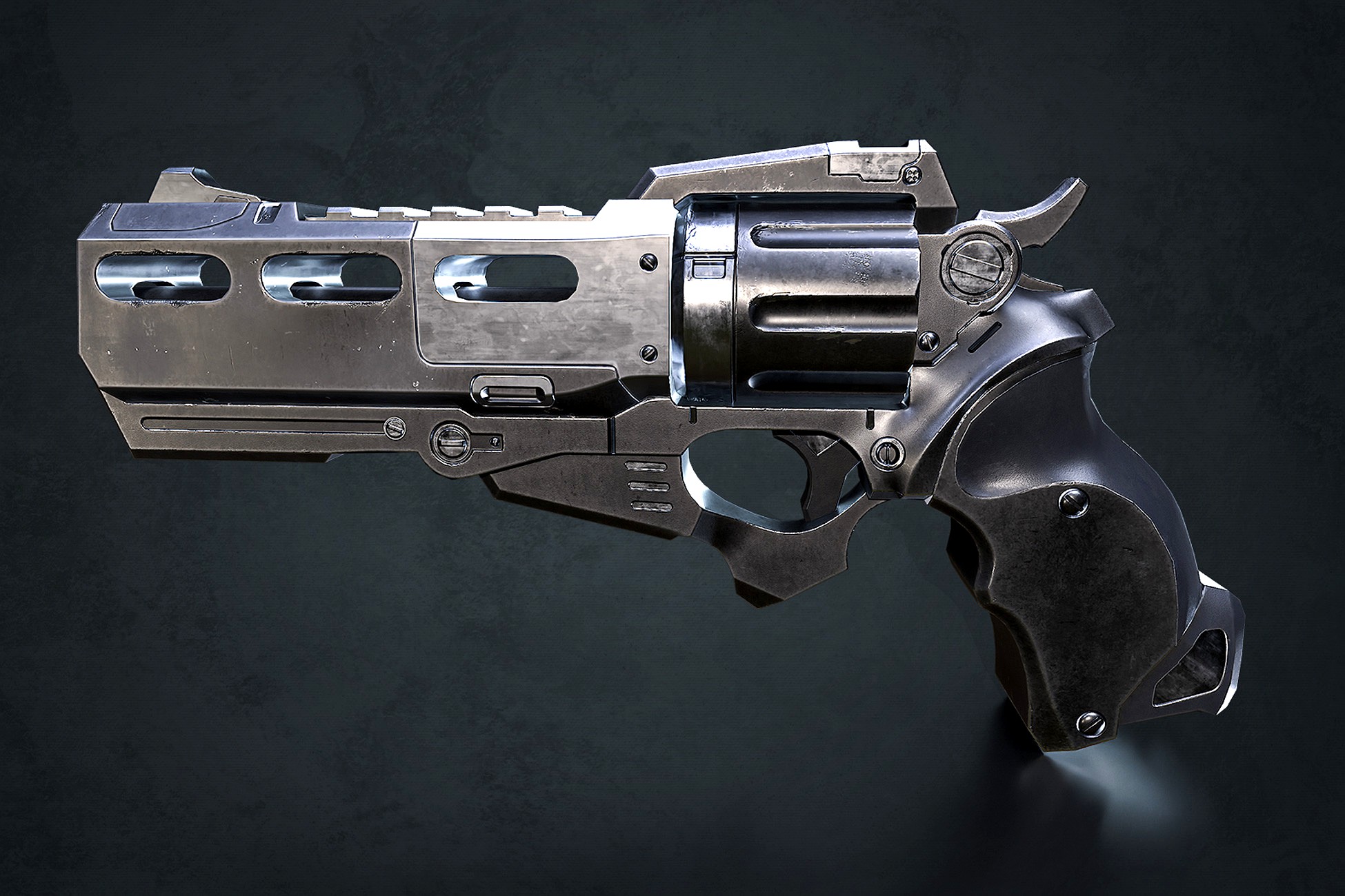 3D Gun Scifi Game Ready - Holodix