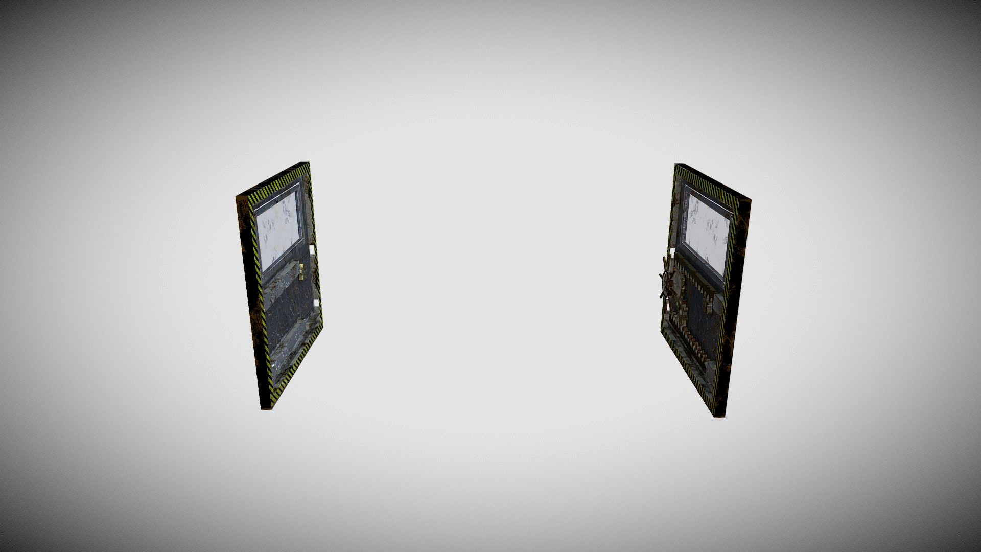 Mechanical Door LOW POLY Animated