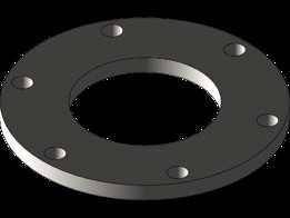 Steel Shaft Seal Cover / Flange Mount / Bracket w/ Circular Bolt Hole Pattern