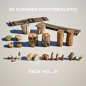 3D Scanned Photorealistic Pack Vol. 01