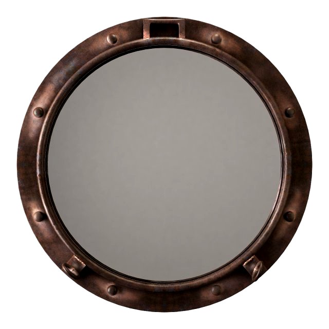 cyan design porto rustic bronze mirror