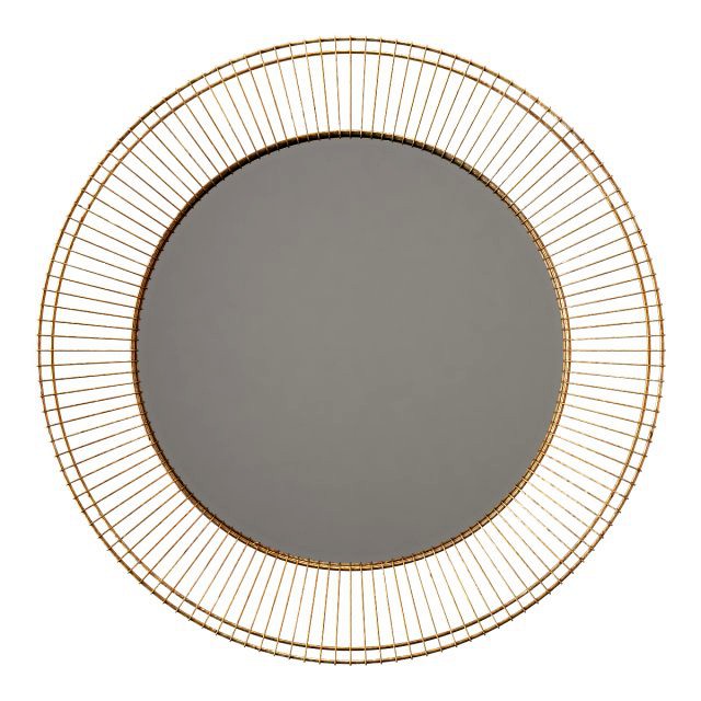 uttermost bricius rust bronze and gold round metal mirror