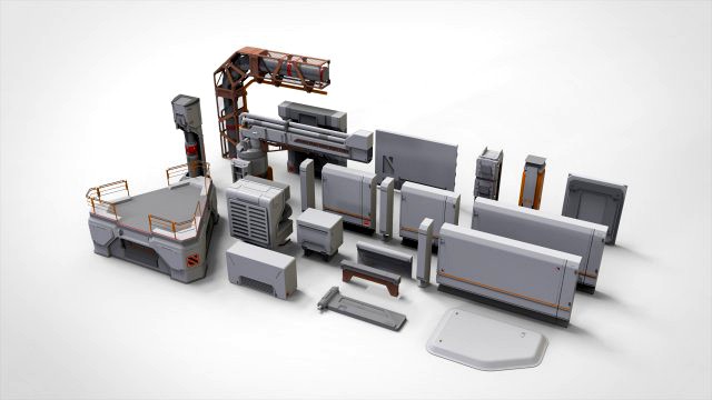 sci-fi architecture kitbash 29