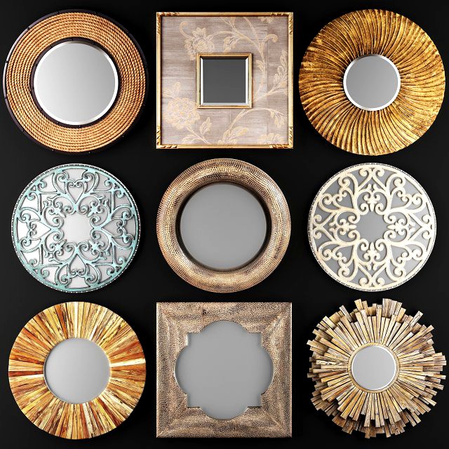 collection of decorative mirrors