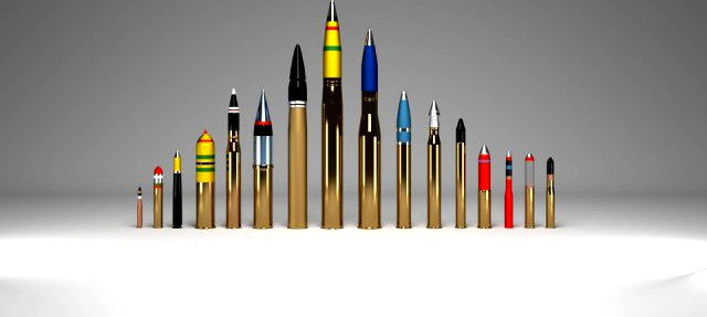 Bullets collection 3D Model