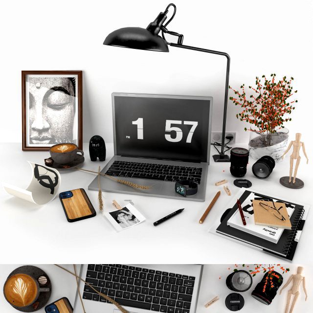 Workplace decorative set - home office
