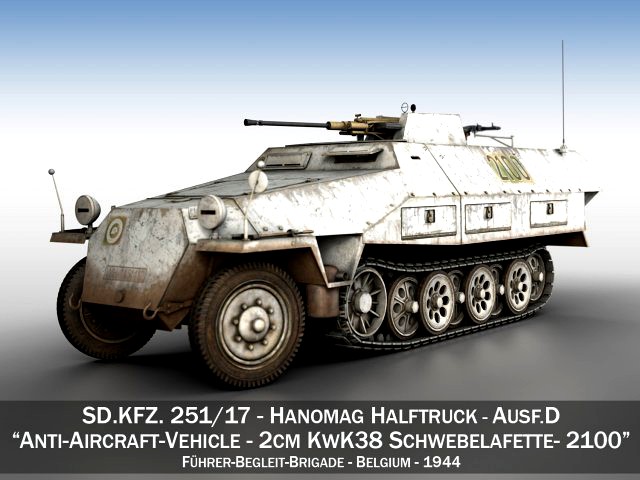 sdkfz 251-17 - ausfd - anti-aircraft-vehicle - 2100