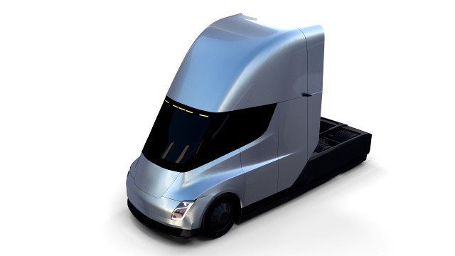 tesla truck silver