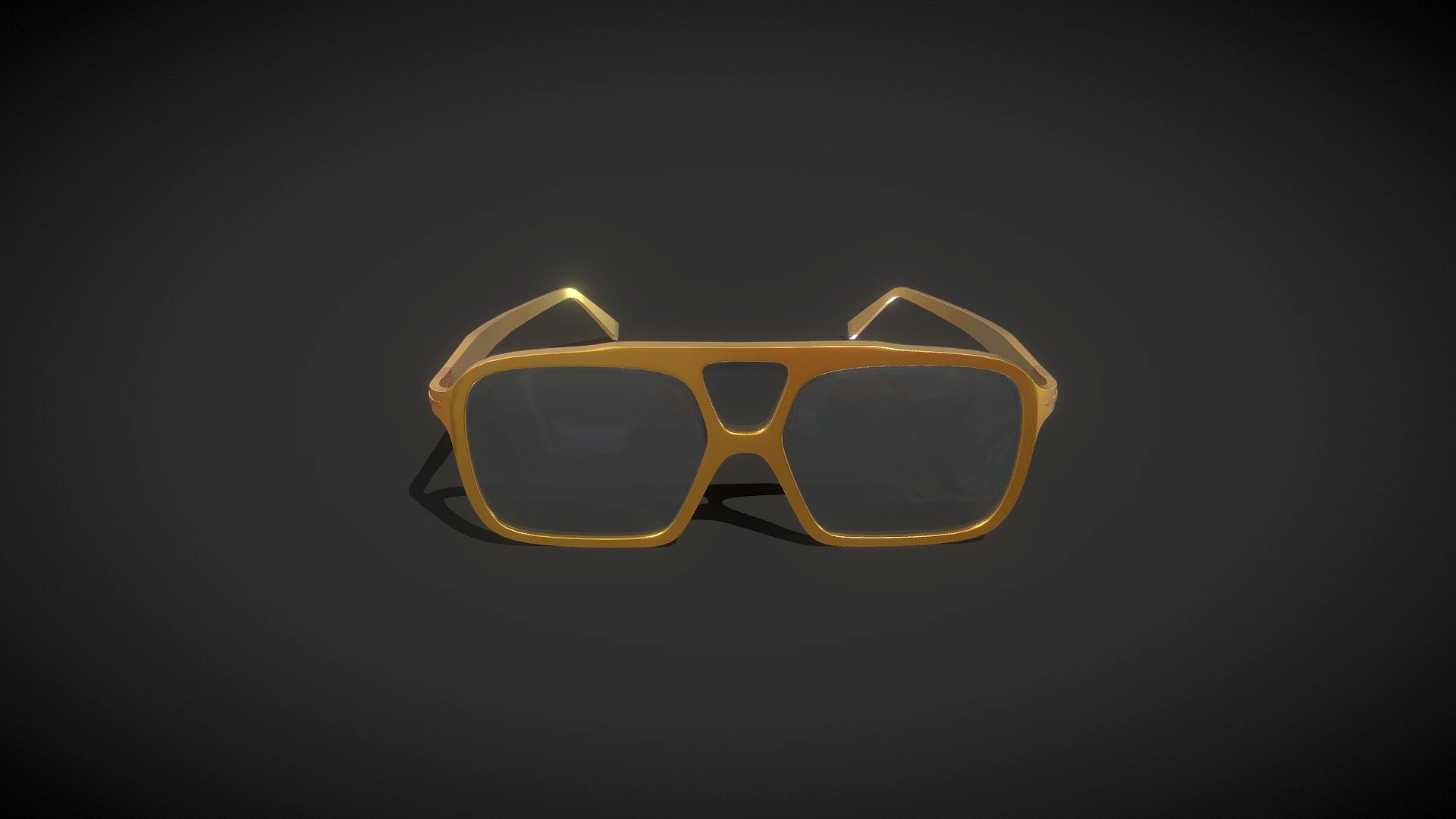 Sun Glass with Gold Frame