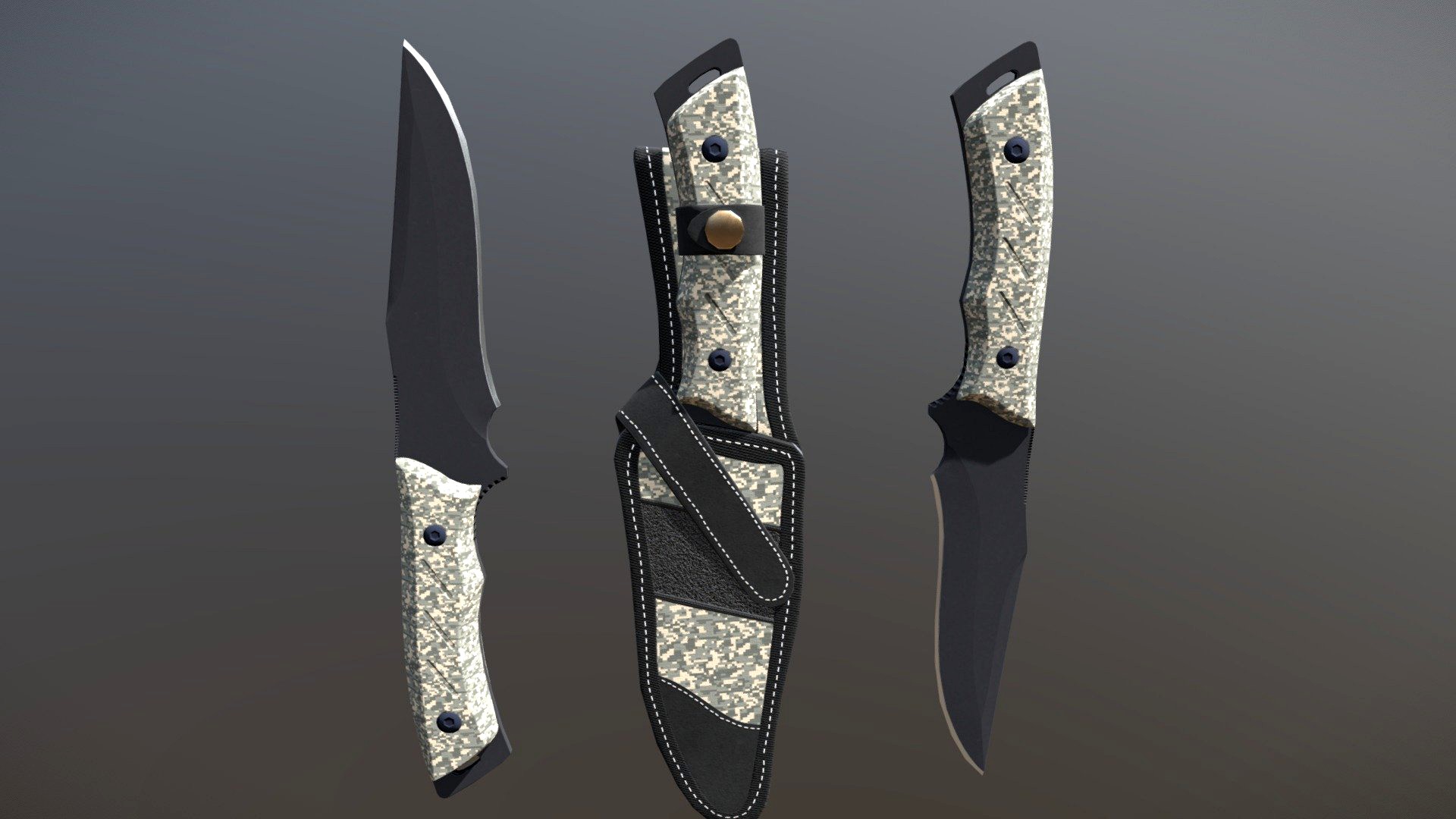 Outdoor knife Game Asset