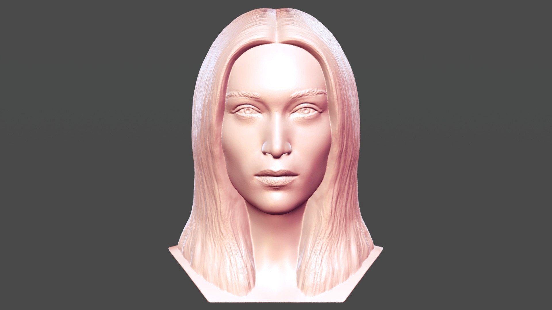 Bella Hadid bust for 3D printing