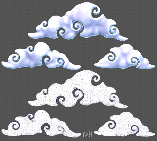 Clouds cartoon V05
