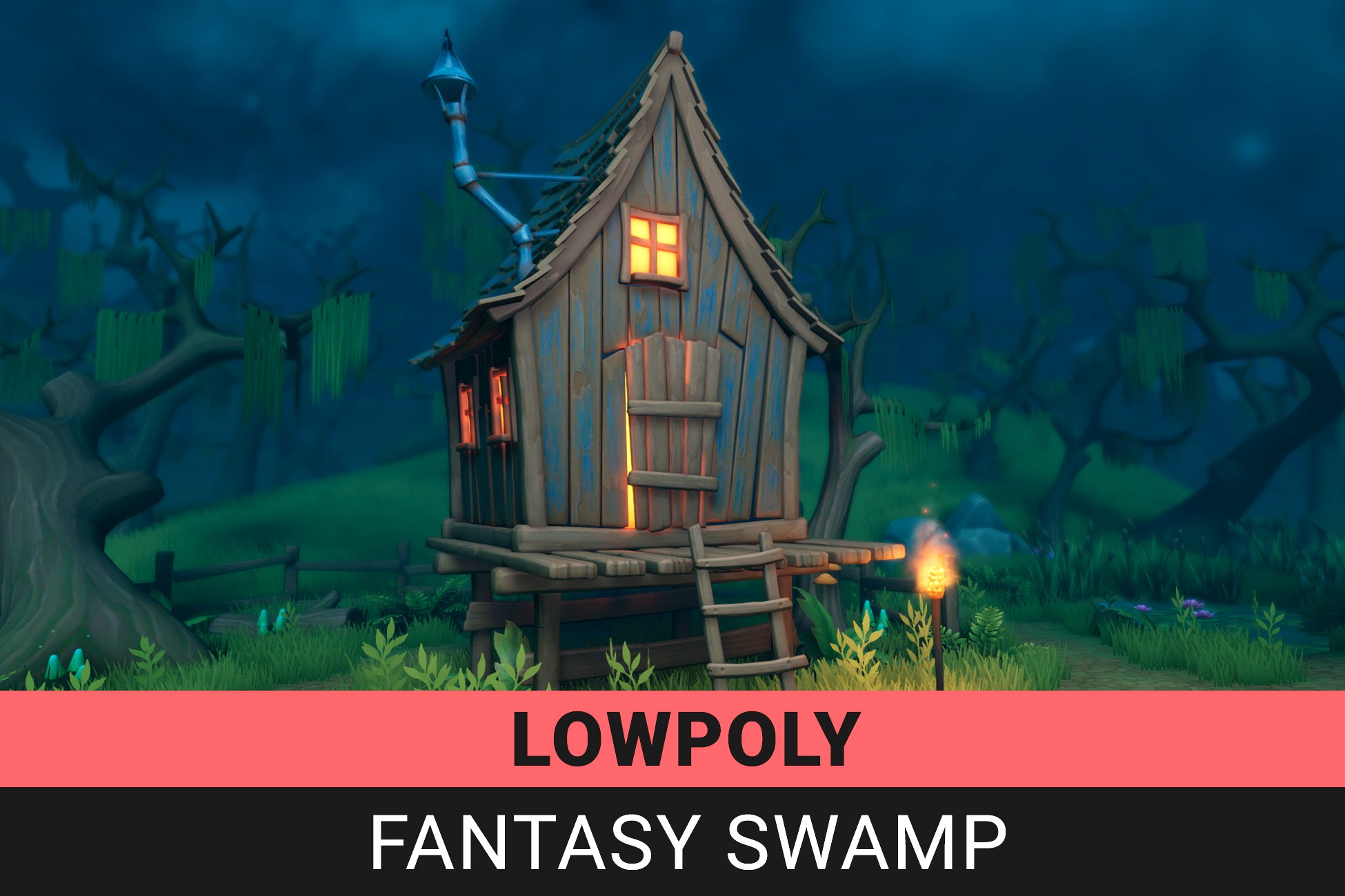 Lowpoly Fantasy Swamp