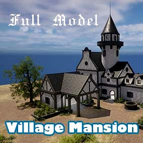Majestic Village Mansion Model with One Floor and Basement