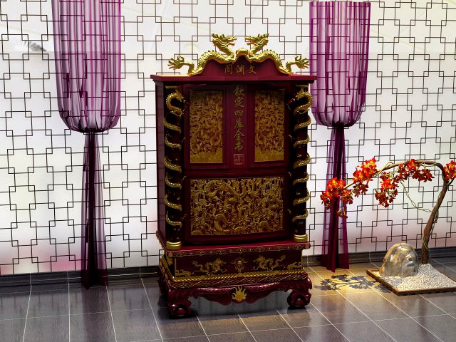 China Collection counters 3D Model