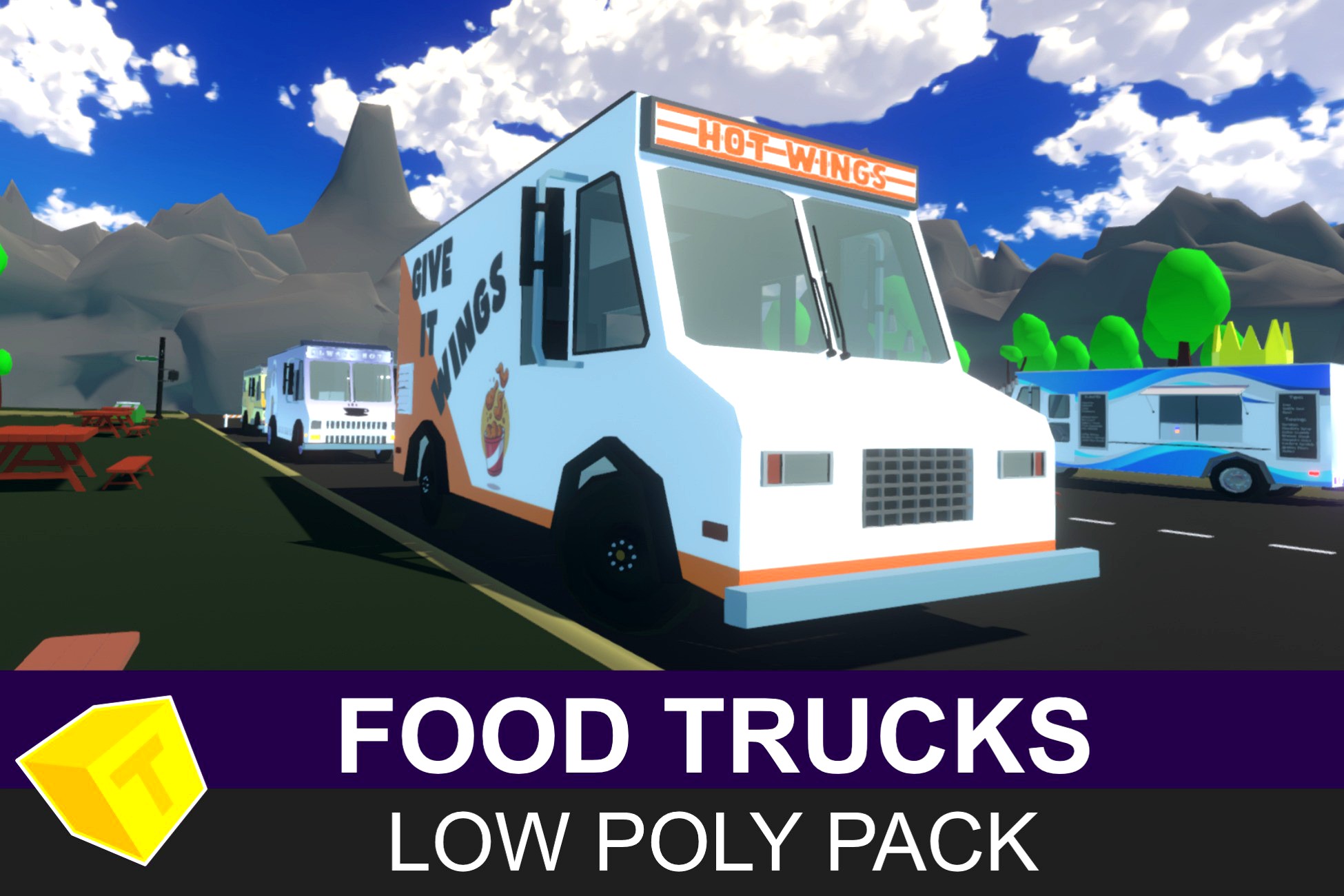 TDG Food Trucks Festival - Low Poly 3D Pack