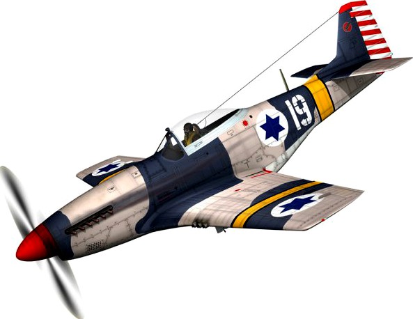 North American P51D Mustang  Israel Defence Force 3D Model