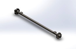 Trailer Axle with Idler Hubs - 5 on 4-1/2 Bolt Pattern – 1300mm Long - 2,000 lbs / 900 Kg